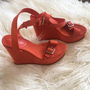 BCBGeneration suede leather wedge sandals